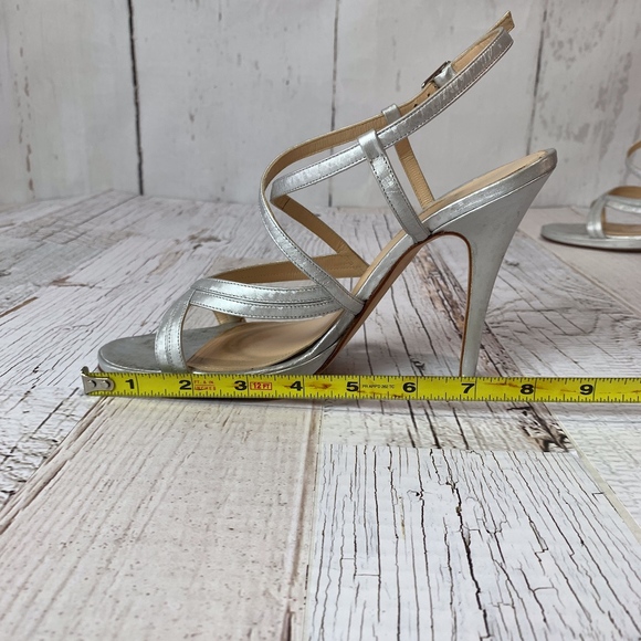 Luca Luca Italian Designer Heels Silver 39/8 - Picture 6 of 8